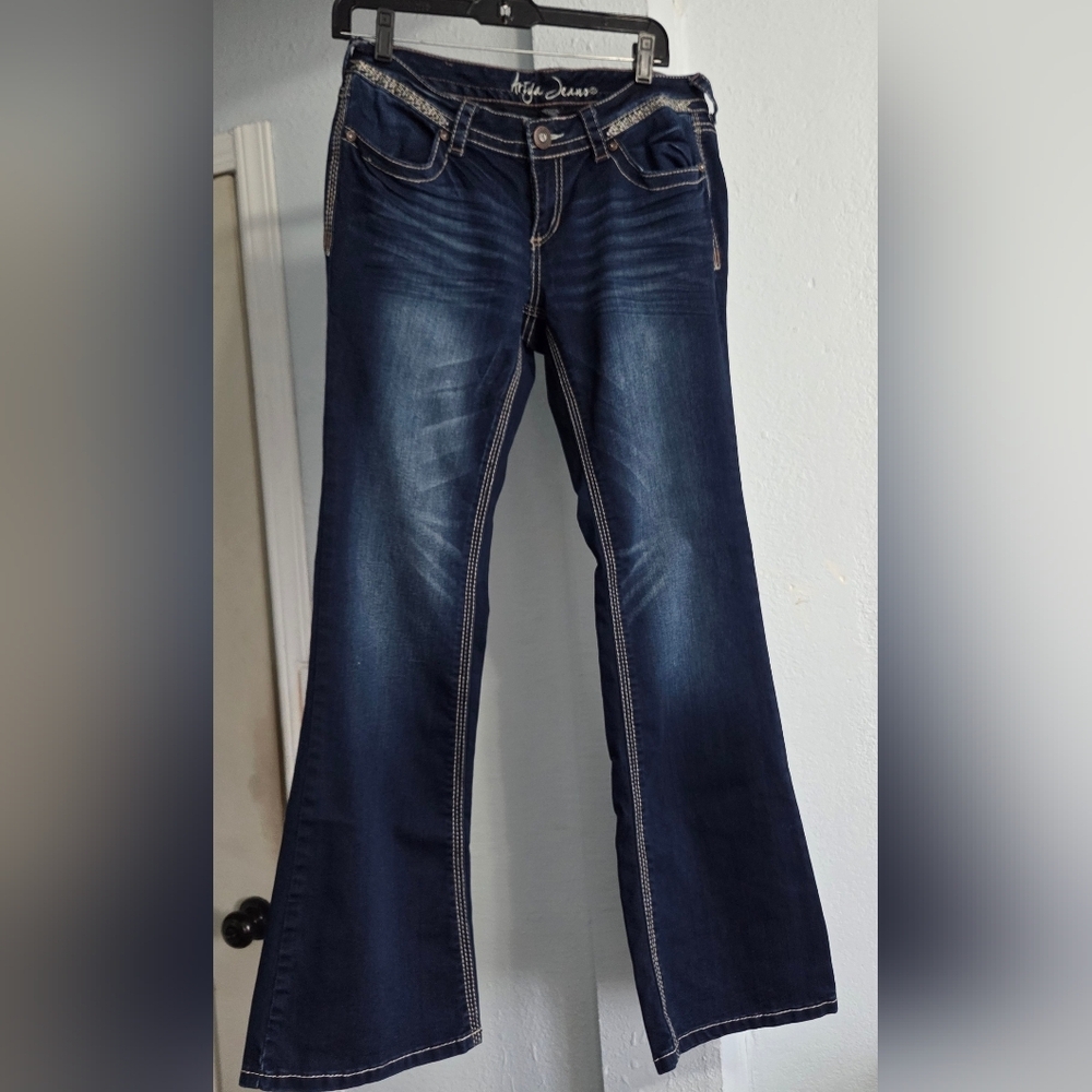 Ariya Dark Blue Flare Jeans